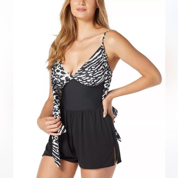 Coco Reef Women's Contours Chroma Wrap Swim Romper Size 12/36D swimwear - Picture 13 of 16